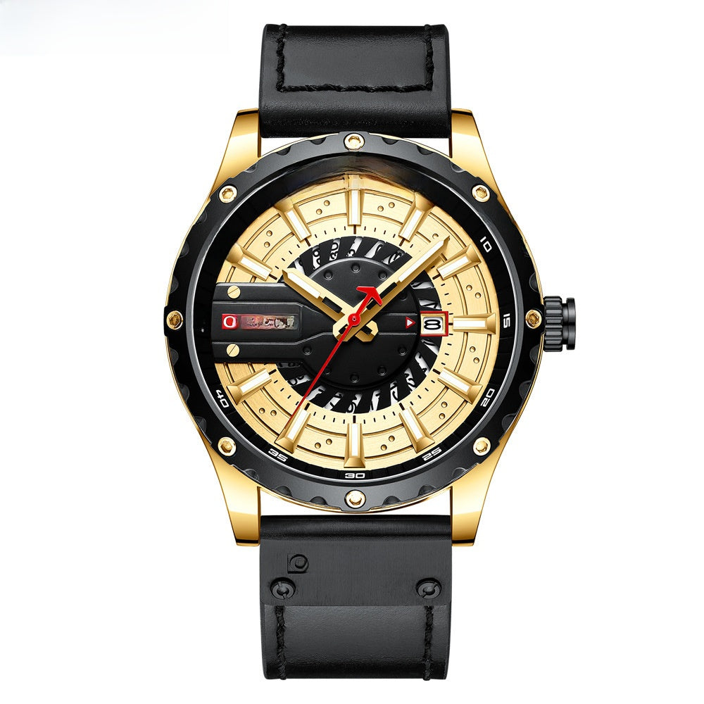 Montre Homme CURREN Calendrier – Bracelet Cuir & Mouvement Quartz Japonais