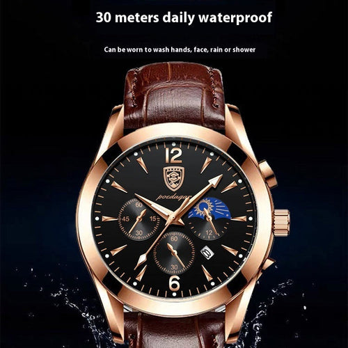 Men's Waterproof Luminous Watch – Steel Band