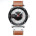 Montre Homme CURREN Calendrier – Bracelet Cuir & Mouvement Quartz Japonais