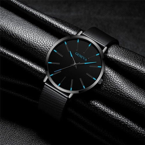 Men's Stainless Steel Quartz Watch — Luminous Chronograph | Minimalist Sport & Dress