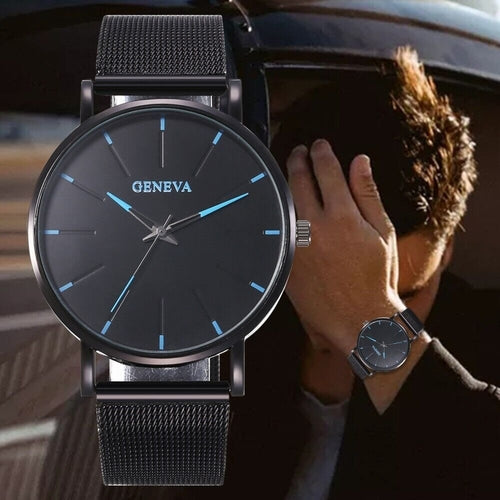 Men's Stainless Steel Quartz Watch — Luminous Chronograph | Minimalist Sport & Dress