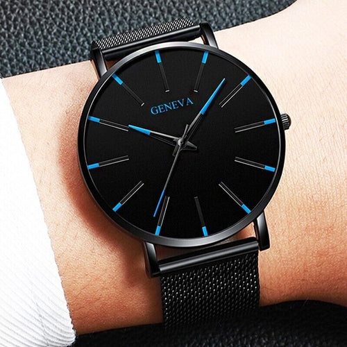 Men's Stainless Steel Quartz Watch — Luminous Chronograph | Minimalist Sport & Dress