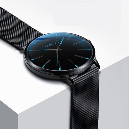 Men's Stainless Steel Quartz Watch — Luminous Chronograph | Minimalist Sport & Dress