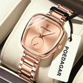 Montre Femme Ovale Quartz – Élégance Intemporelle | Bracelet Acier & Résistante à l'Eau 30M