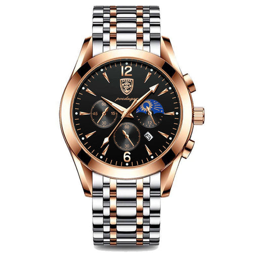 Men's Waterproof Luminous Watch – Steel Band