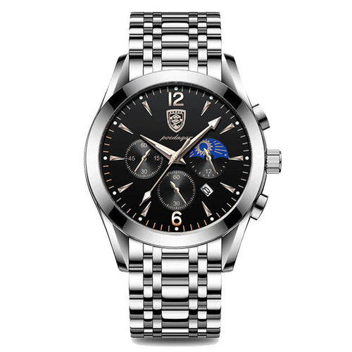 Men's Waterproof Luminous Watch – Steel Band