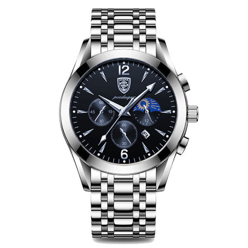 Men's Waterproof Luminous Watch – Steel Band