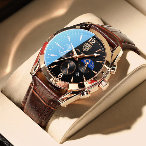 Men's Waterproof Luminous Watch – Steel Band