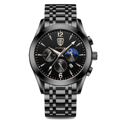 Men's Waterproof Luminous Watch – Steel Band