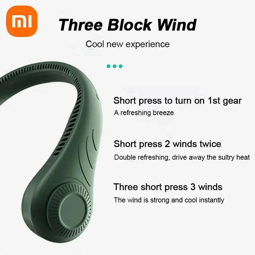 Ventilateur de Cou Sans Lames Xiaomi MIJIA – Portable & Rechargeable