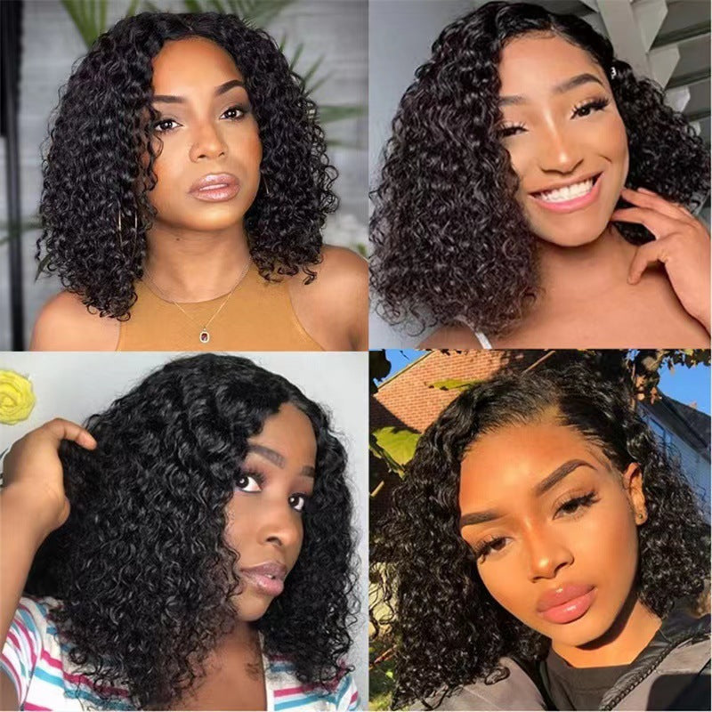 Women Short Curly Synthetic Wig – Heat Resistant Lace Front