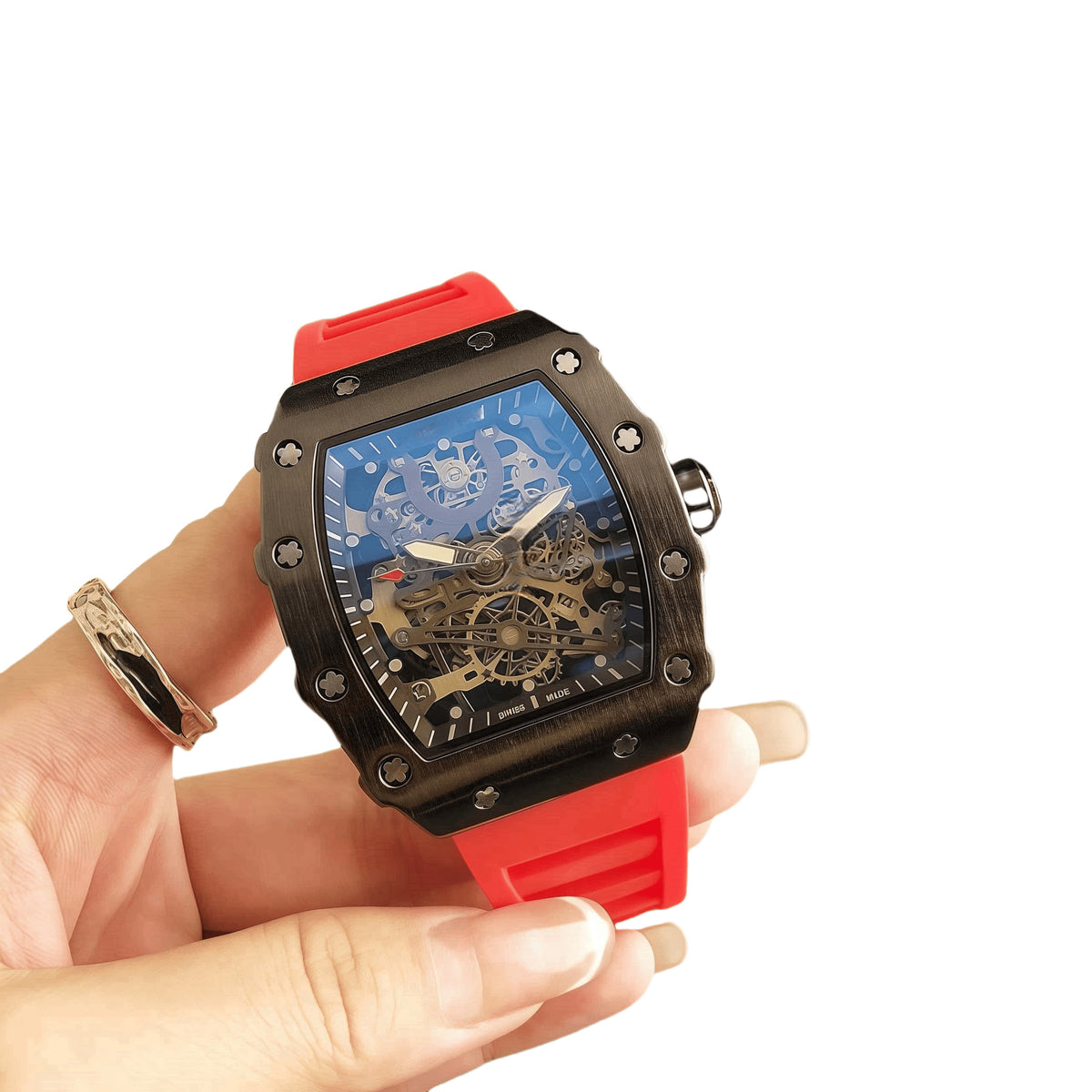 Men's Racing Sport Watch – Multi-Color Silicone Strap
