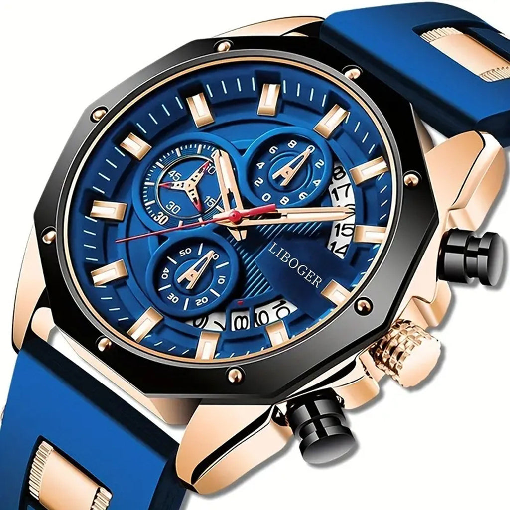 Montre Homme Élégante | Quartz Multifonction – Calendrier Perpétuel