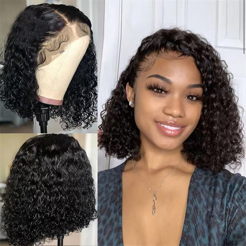 Women Short Curly Synthetic Wig – Heat Resistant Lace Front