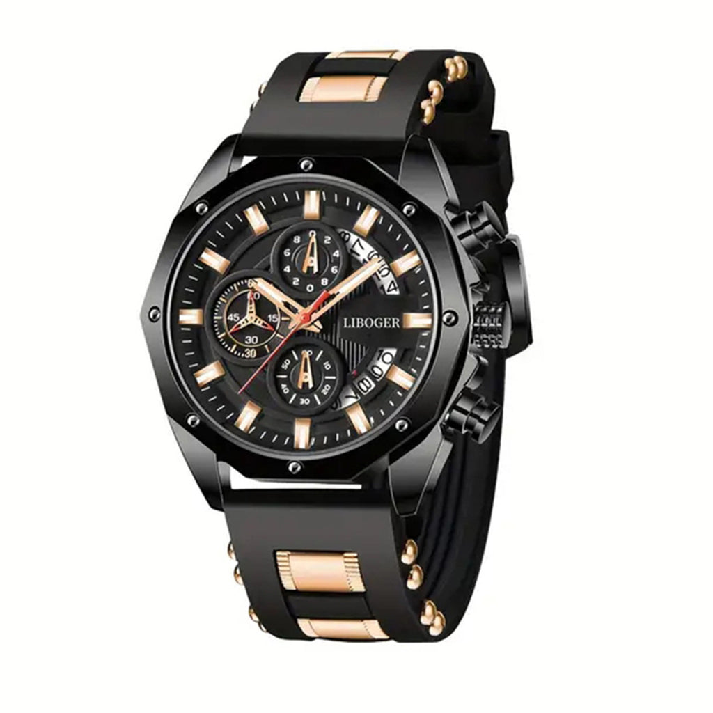 Montre Homme Élégante | Quartz Multifonction – Calendrier Perpétuel