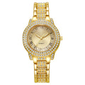 Montre Femme Chiffres Romains & Bracelet Diamants | Or, Argent, Or Rose