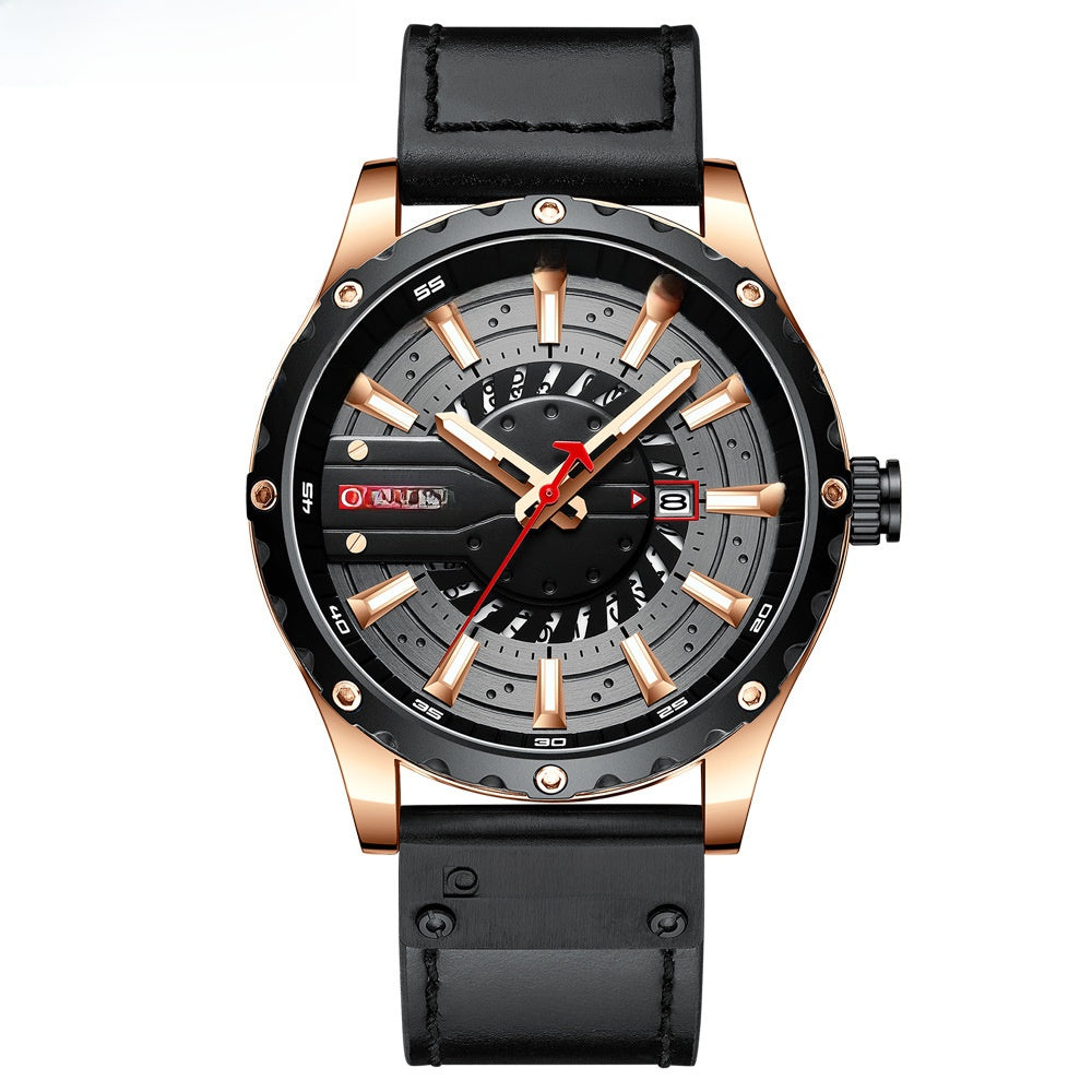 Montre Homme CURREN Calendrier – Bracelet Cuir & Mouvement Quartz Japonais